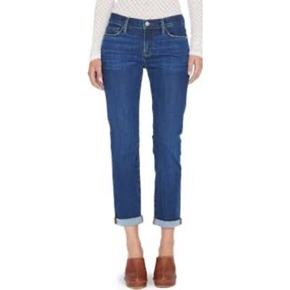 FRAME Women's Le Garcon Dark Wash 5 Pocket Straight Leg Jeans Size 29 - Picture 4 of 10